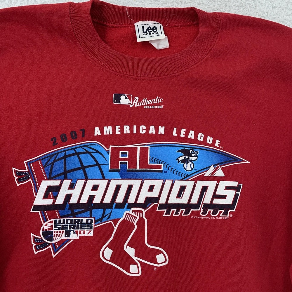 Vtg 2007 Boston Red Sox Sweater Mens Medium MLB Baseball‎ Champions World Series